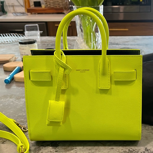 Saint Laurent Sac de jour Nano - Safety Yellow - Picture 2 of 2